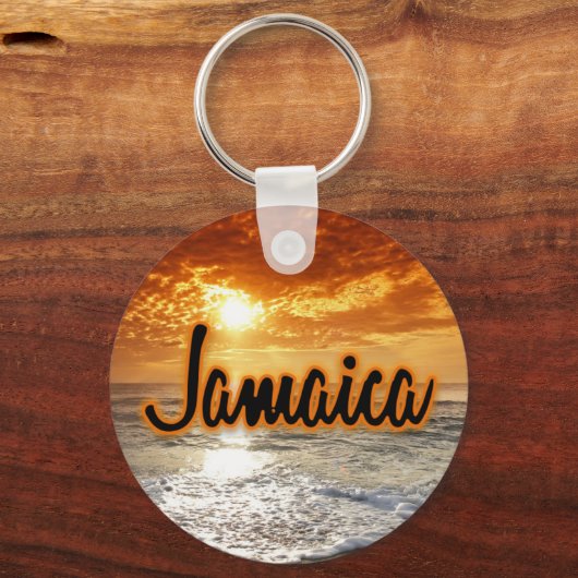 Jamaica-zonsondergang Sleutelhanger (Voorkant)
