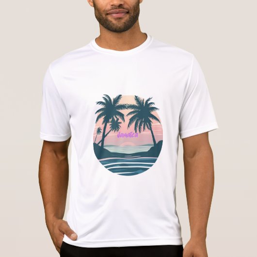 Jamaica zonsondergangszegel t-shirt (Voorkant)
