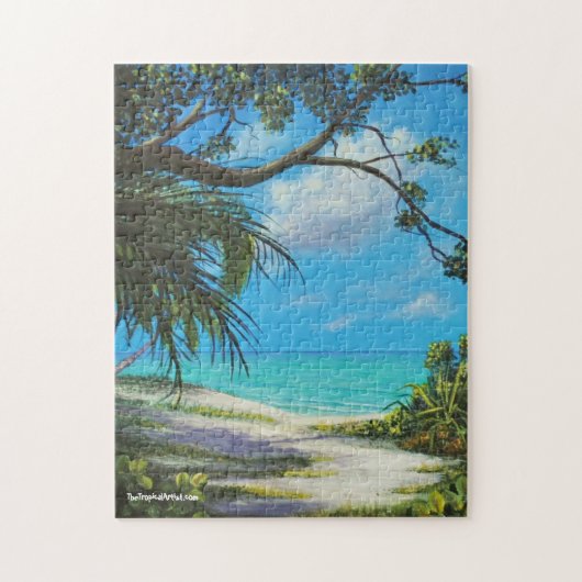 Jamaicaan Beach Puzzle with Gift Box, 252 stuks Legpuzzel (Verticaal)