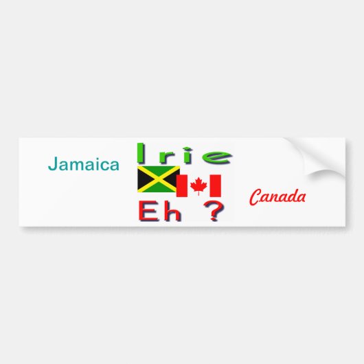 Jamaicaan-Canadese bumperstickers (Voorkant)