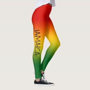 Jamaicaan Colorful Leggings Red Yellow Green