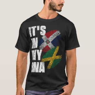 Jamaicaan en Dominicaanse Mix DNA-vlag T-shirt