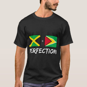 Jamaicaan en Guyanese Perfection Mix DNA Flag Heri T-shirt
