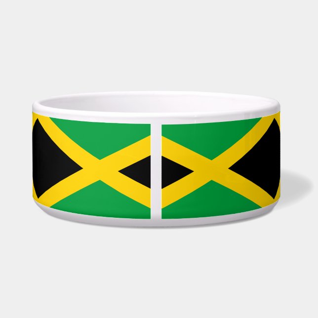 Jamaicaan Flag Pet Bowl (honden/katten) Voerbakje (Achterkant)