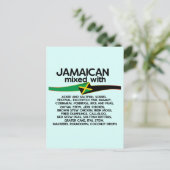 Jamaicaan gemengd met Jamaica Proud Briefkaart (Staand voorkant)