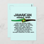 Jamaicaan gemengd met Jamaica Proud Briefkaart (Voorkant / Achterkant)