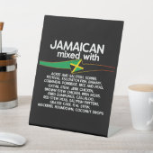 Jamaicaan gemengd met Jamaica Proud Reclamebord Met Voetstuk (Insitu)