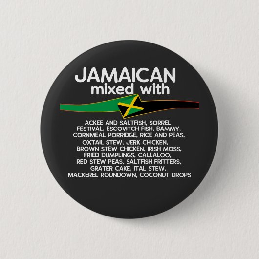 Jamaicaan gemengd met Jamaica Proud Ronde Button 5,7 Cm (Voorkant)