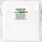 Jamaicaan gemengd met Jamaica Proud Ronde Sticker (Tas)