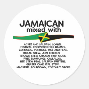 Jamaicaan gemengd met Jamaica Proud Ronde Sticker