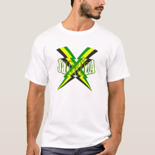 Jamaicaan Lightening Bolt vlag van Jamaica T-shirt