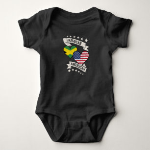 Jamaicaans Amerikaans Hart Vlaggen Jamaica Amerika Romper