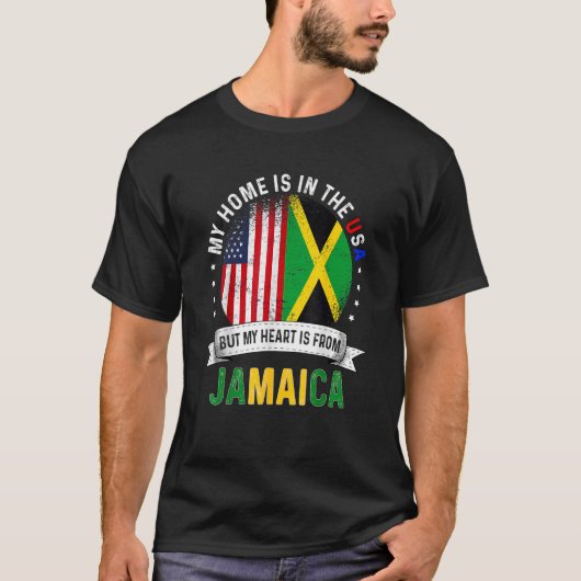 Jamaicaans Amerikaans patriothart komt van Jamaica T-shirt (Voorkant)
