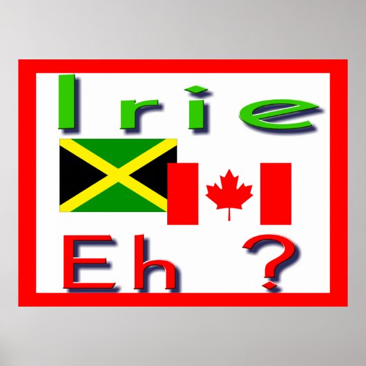 Jamaicaans canadees poster (Voorkant)
