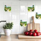 Jamaicaans dorp tegeltje