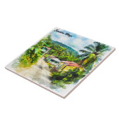 Jamaicaans dorp tegeltje (Zijkant)