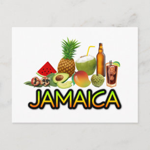 Jamaicaans eten briefkaart