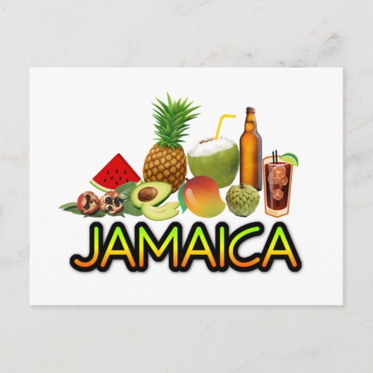 Jamaicaans eten briefkaart (Voorkant)
