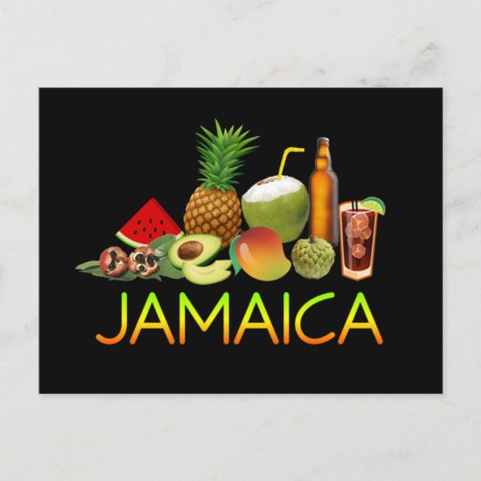 Jamaicaans eten briefkaart (Voorkant)