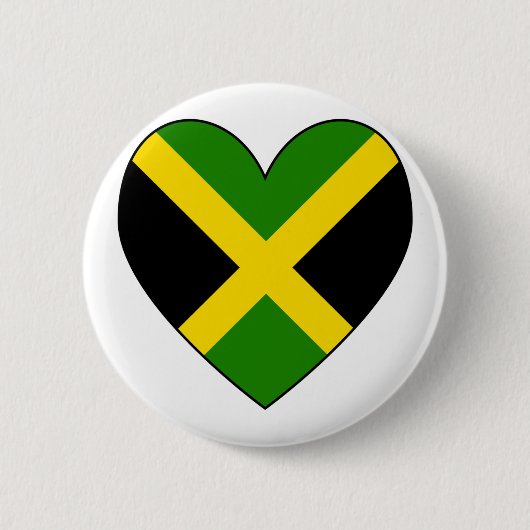 Jamaicaans Hart Vlag Ronde Button 5,7 Cm (Voorkant)