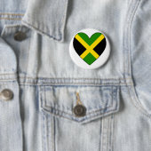Jamaicaans Hart Vlag Ronde Button 5,7 Cm (In situ)