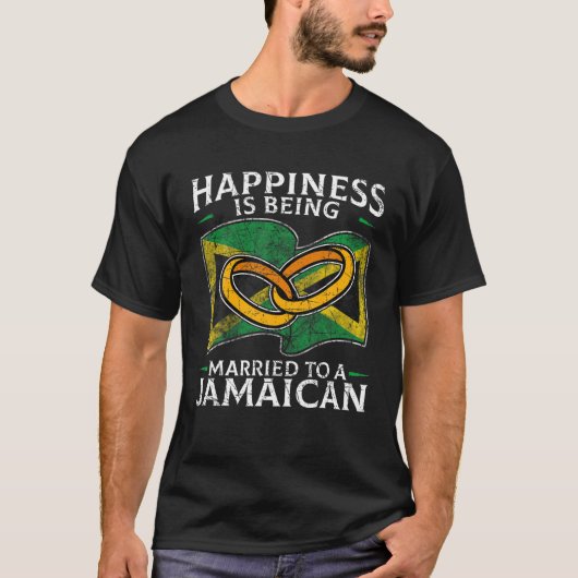 Jamaicaans huwelijk Jamaica gehuwd met erfgoed vla T-shirt (Voorkant)