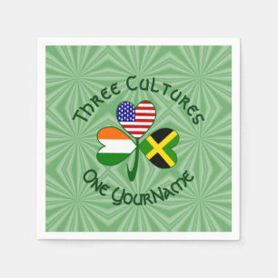 Jamaicaans Iers Amerikaans Klaverblad Persoonlijk Servet