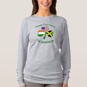 Jamaicaans Iers Amerikaanse Klaver Vlag Gepersonal T-shirt