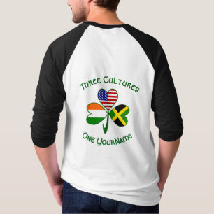Jamaicaans Iers Amerikaanse Shamrock Vlag Persoonl T-shirt