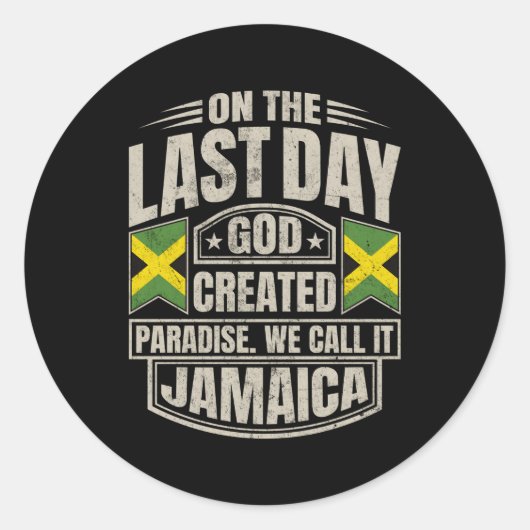 Jamaicaans Jamaica Ronde Sticker (Voorkant)