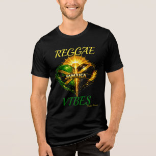 Jamaicaans kleurrijk Tri-Blend shirt