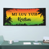 Jamaicaans Love You Bruiloft Jubileum Party Spandoek (Beurs)