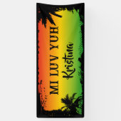 Jamaicaans Love You Bruiloft Jubileum Party Spandoek (Verticaal)
