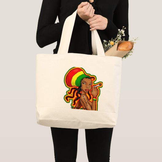jamaicaans meisje grote tote bag (Voorkant (product))