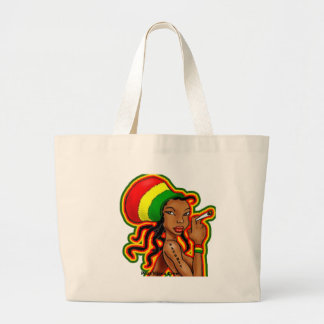 jamaicaans meisje grote tote bag
