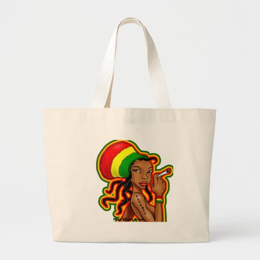 jamaicaans meisje grote tote bag (Voorkant)