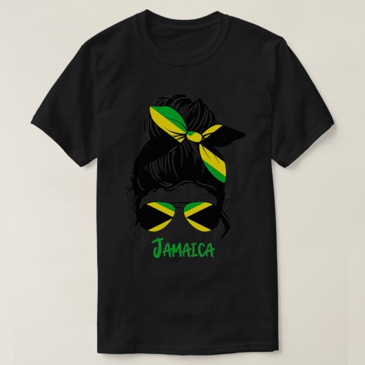 Jamaicaans meisje Jamaica vlag T-shirt (Design voorkant)