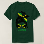 Jamaicaans meisje Jamaica vlag T-shirt (Design voorkant)