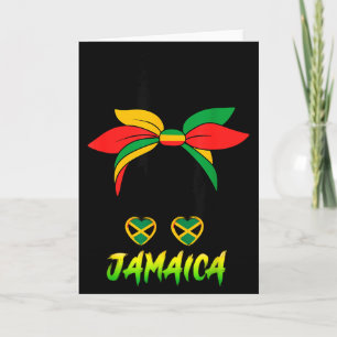 Jamaicaans meisje Jamaica vlag trots zwarte vrouw Kaart