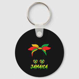 Jamaicaans meisje Jamaica vlag trots zwarte vrouw  Sleutelhanger