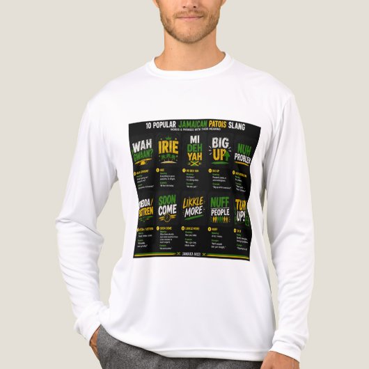 Jamaicaans Patois-slang Tri-Blend Shirt (Voorkant volledig)