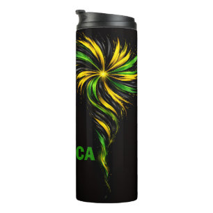 Jamaicaans patriottisch kleurrijk thermosbeker