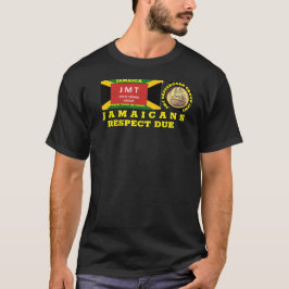 JAMAÏCAANS RESPECT VEREIST Basic Donkere T-Shirt