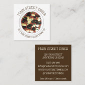 Jamaicaans restaurant Oxtail en Broad Beans Stew Vierkante Visitekaartje (Voorkant / Achterkant)