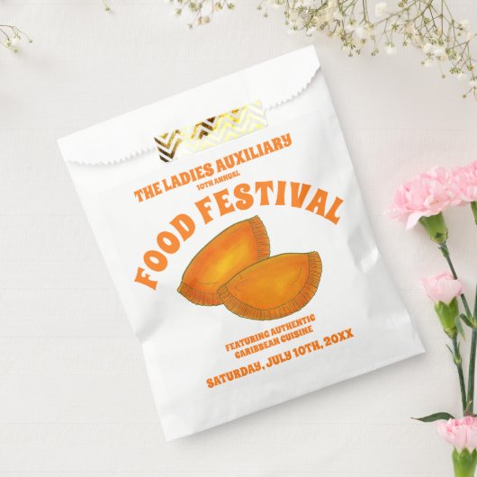 Jamaicaans rundvlees Patty Food Fest Caribbean Cui Bedankzakje (Gezegeld)