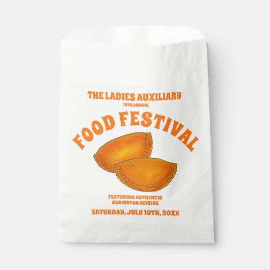 Jamaicaans rundvlees Patty Food Fest Caribbean Cui Bedankzakje (Voorkant)