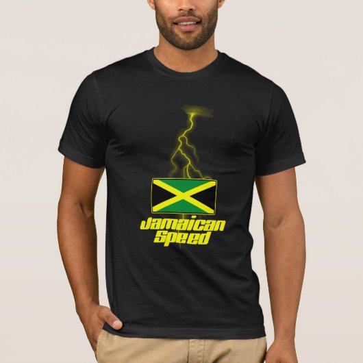 Jamaicaans T-shirt met hoge snelheid (Usain Bolt) (Voorkant)