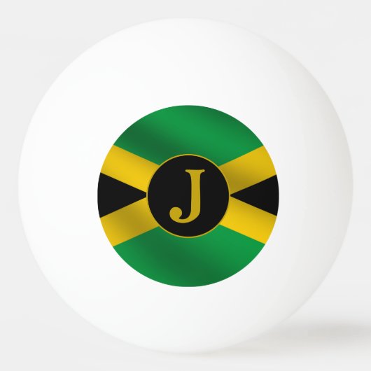 Jamaicaans vlagmonogram pingpongbal (Voorkant)