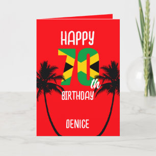 Jamaicaanse 70ste verjaardag kaart