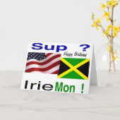 Jamaicaanse amerikaanse verjaardag kaart (Gele Bloem)